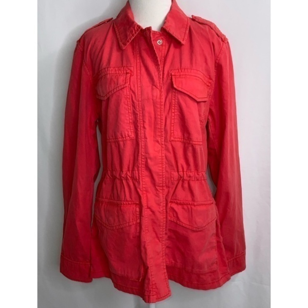 GAP Coral Orange Utility Drawstring Waist Casual Everyday Jacket Small